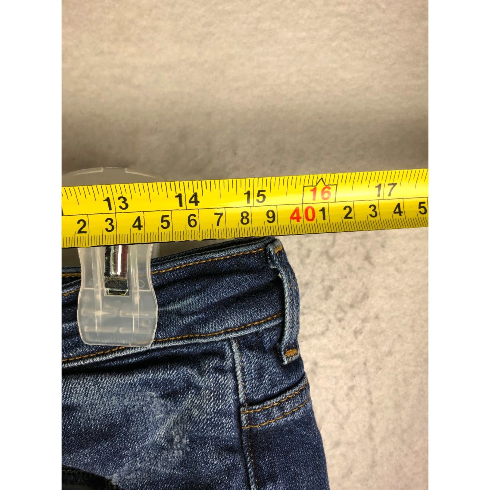 Denime &Denim Mens Size 32 Skinny High Rise Distressed Dark Wash Blue Denim Jeans Jeans Men's Blue 90s Theme? Size US 32 / EU 48 - 2 Thumbnail