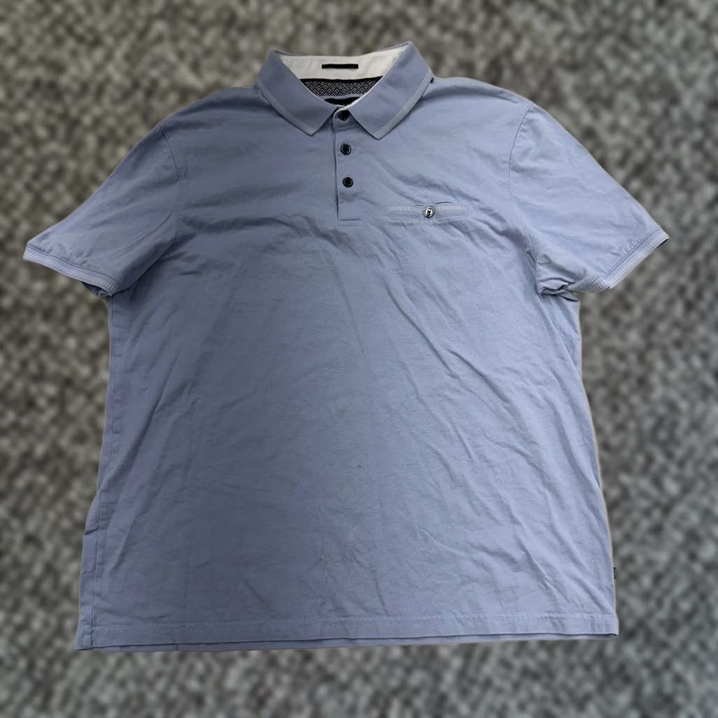 Ted Baker Ted Baker London Polo Golf Shirt Mens L Short Sleeve Blue Casual Preppy Classic Sports Size US L / EU 52-54 / 3 - 1 Thumbnail