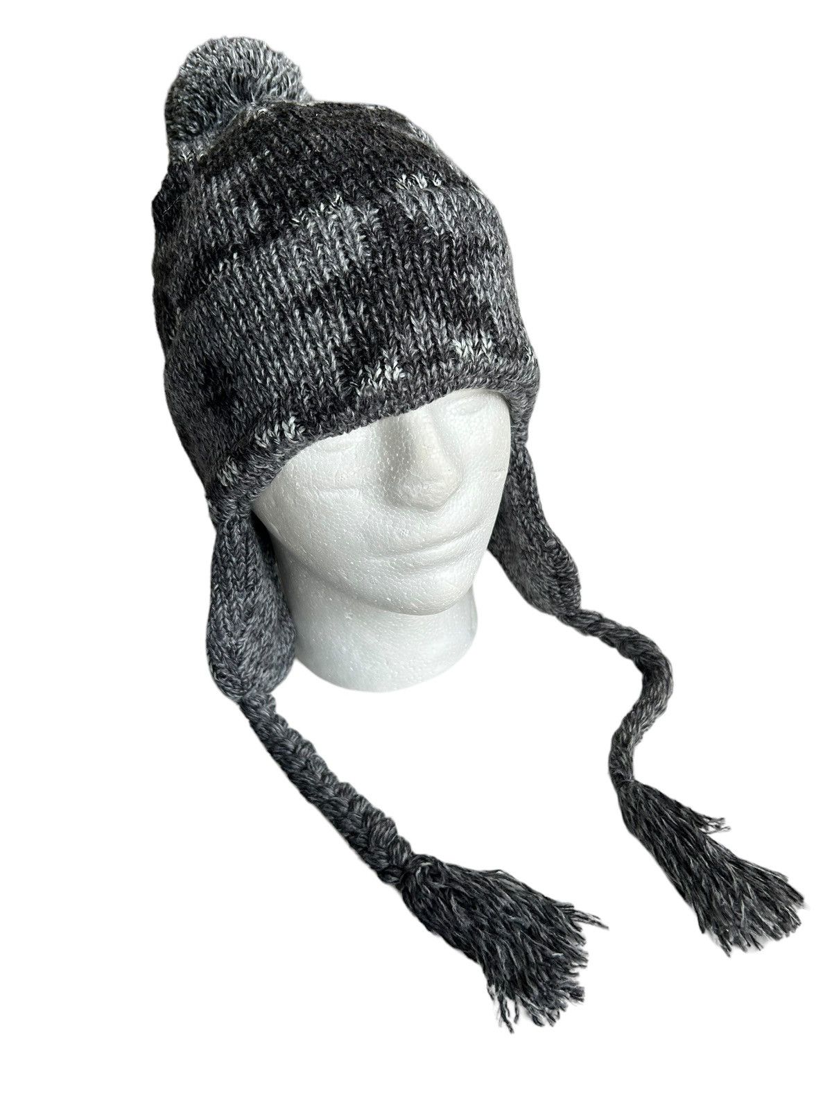 Japanese Brand Handmade Knitted Camo Beanie Hats Size ONE SIZE - 4 Thumbnail
