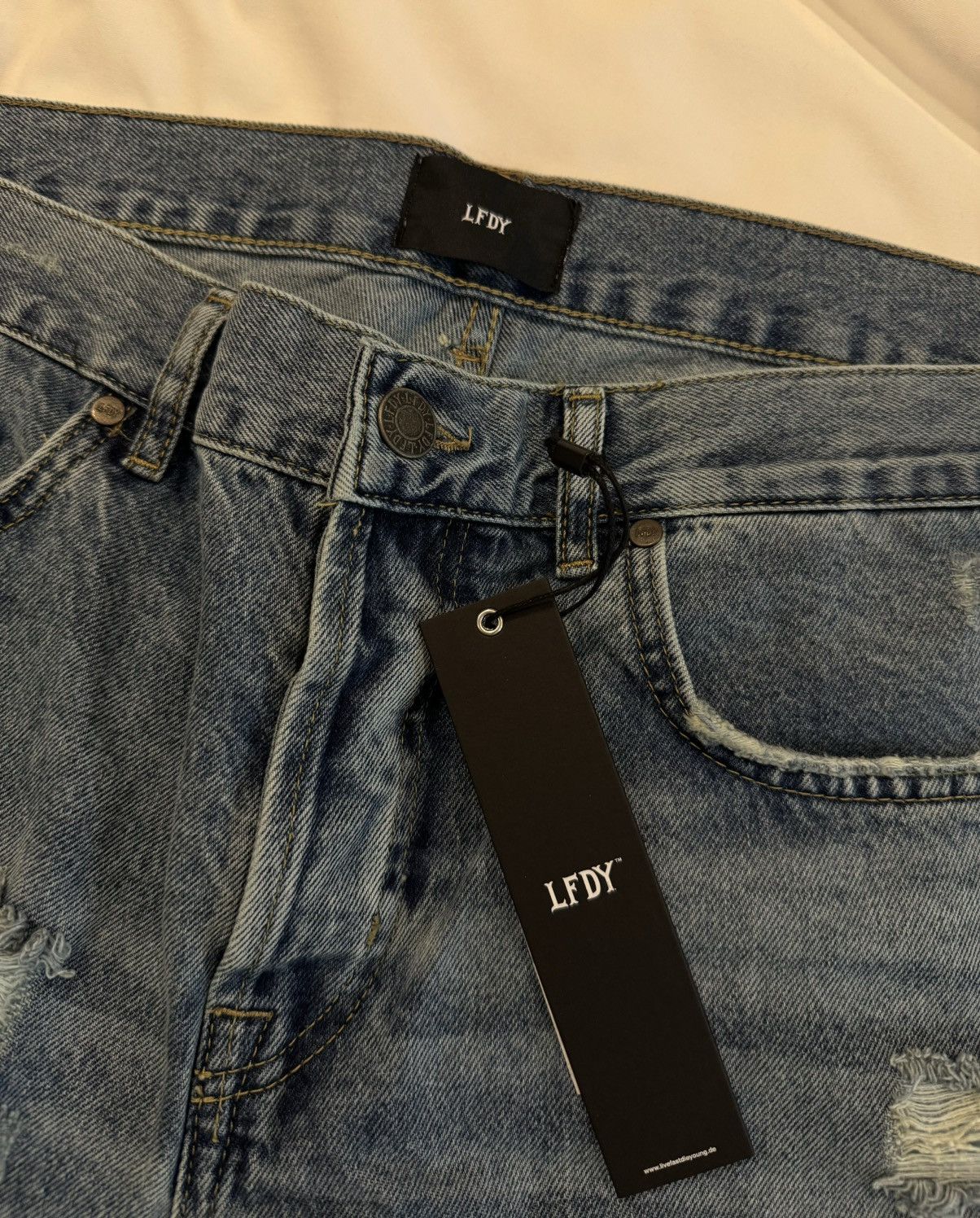 LFDY LFDY - DISTRESSED FLARED DENIM Size US 34 / EU 50 - 6 Thumbnail