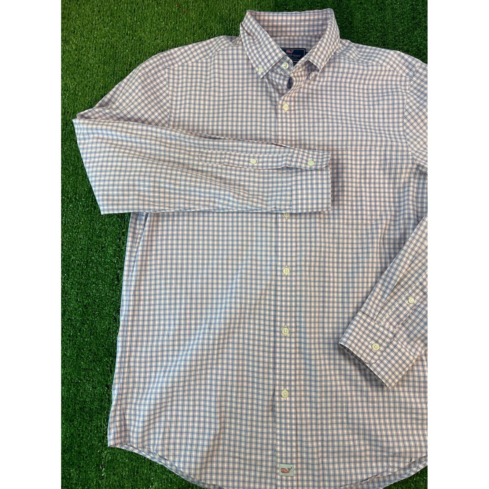 Vineyard Vines Vineyard Vines Mens Murray Shirt Blue Pink Micro Check M Size US M / EU 48-50 / 2 - 1 Thumbnail
