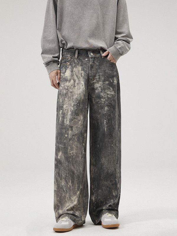 Japanese Brand Men's American loose straight leg digital print jeans Size US 32 / EU 48 - 1 Thumbnail