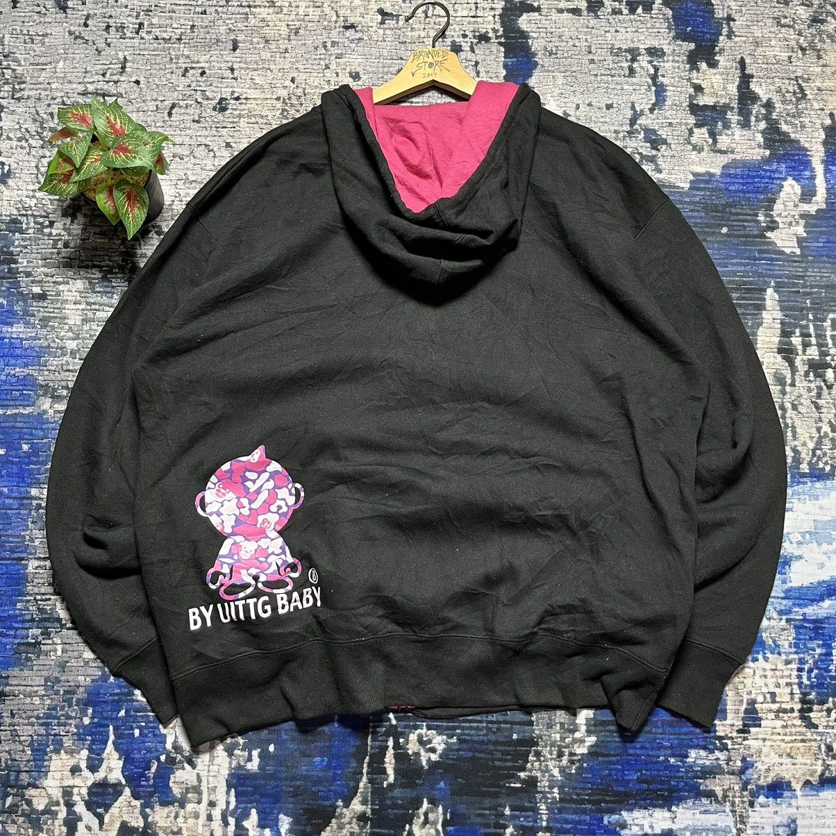 Japanese Brand × Vintage 🔥UITTG Baby APE Monkey Big Logo Baggy Zipper Hoodie Size US XXL / EU 58 / 5 - 2 Thumbnail