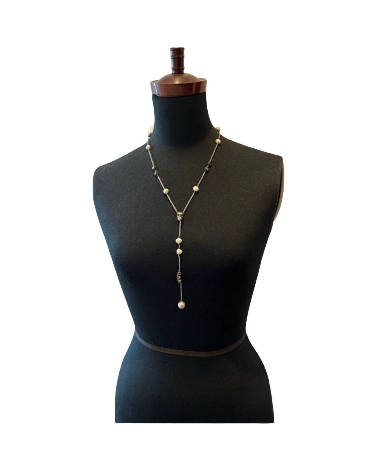 Hysteric Glamour 925 Silver Skull And Pearl Necklace Size ONE SIZE - 8 Thumbnail
