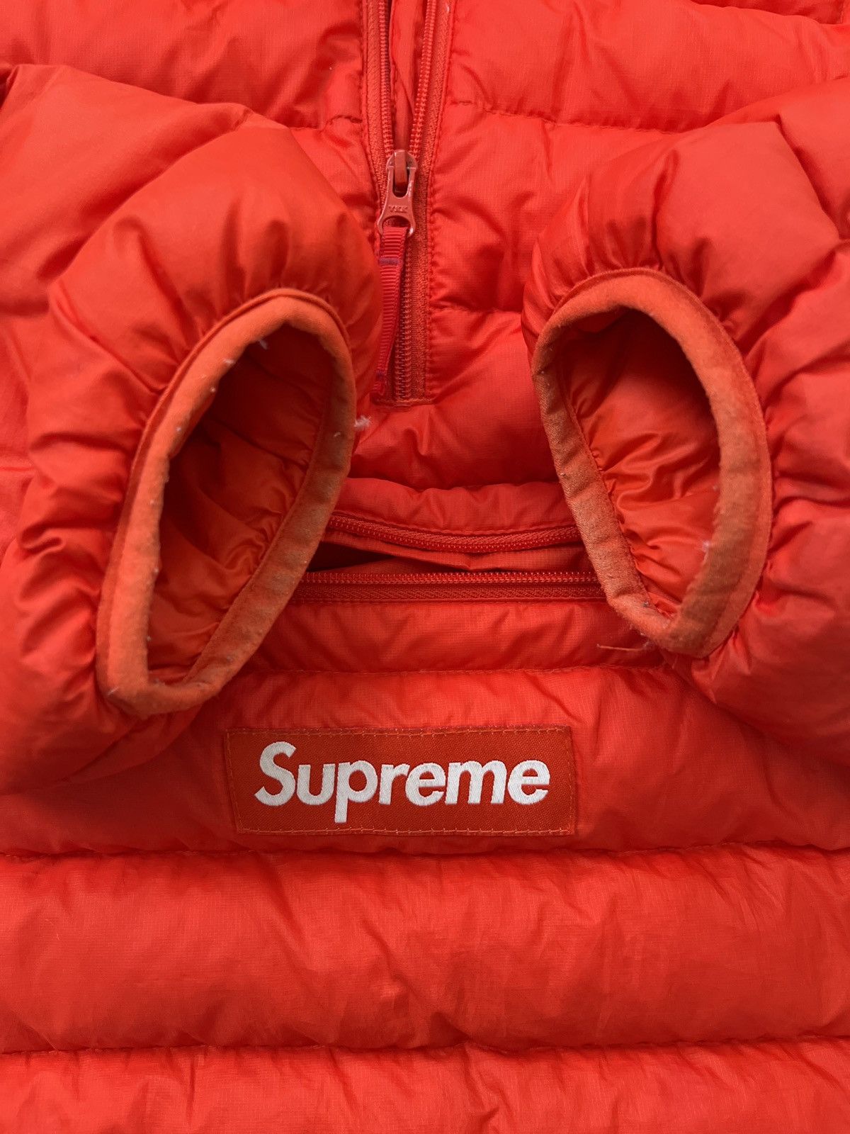 Supreme Size M - Supreme Micro Down Half Zip Hooded Pullover Orange Size US M / EU 48-50 / 2 - 6 Thumbnail