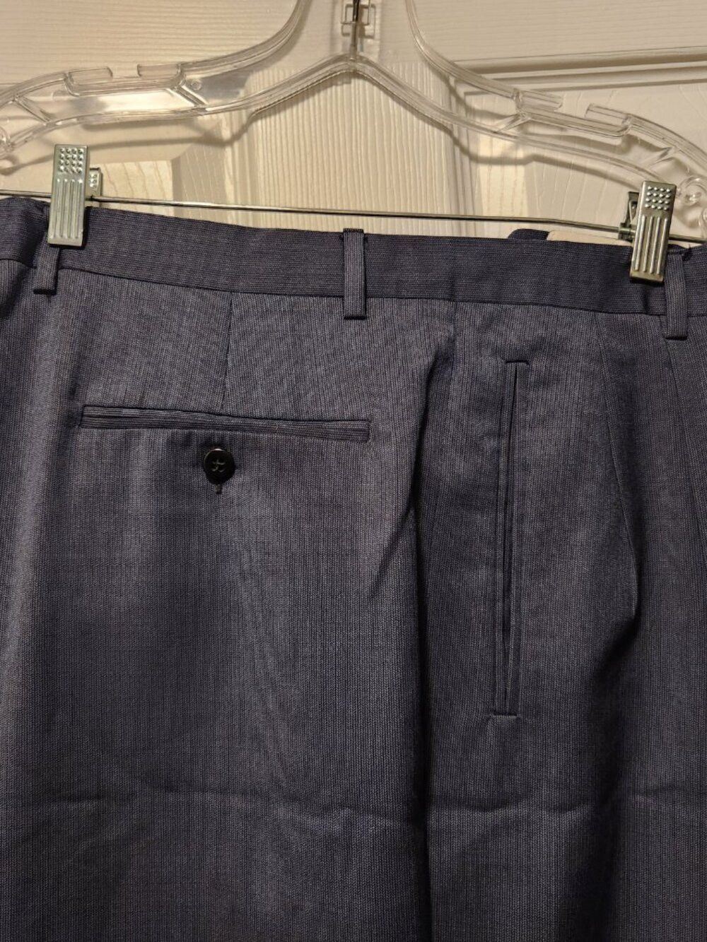 Zanella zanella for Nordstrom men's blue 100%wool dress pants 36/29 Size 36R - 2 Thumbnail
