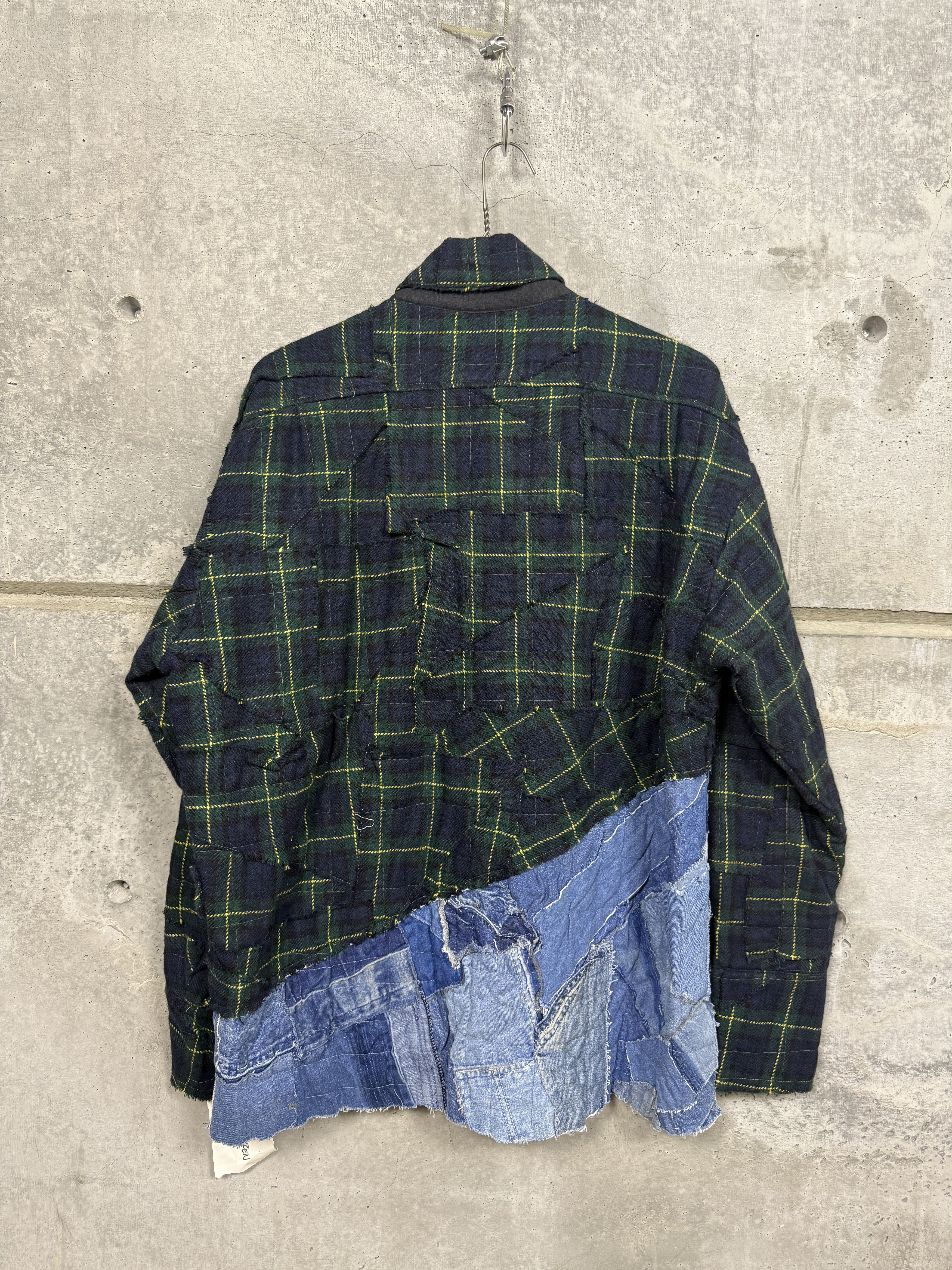 Greg Lauren $1600 Greg Lauren Green Stitchwork Boxy Jacket Size US L / EU 52-54 / 3 - 2 Thumbnail