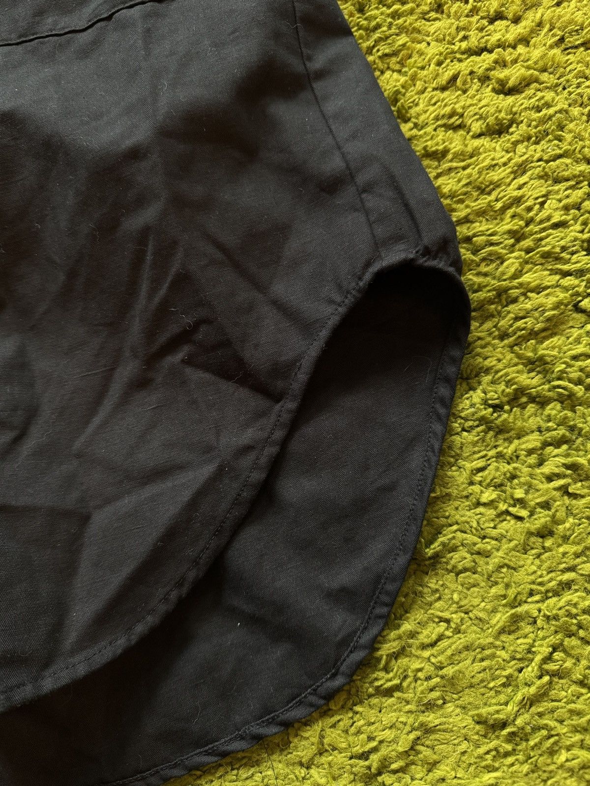 Designer × HUMANOID Humanoid avant garde linen blend belted black dress Size L / US 10 / IT 46 - 4 Thumbnail