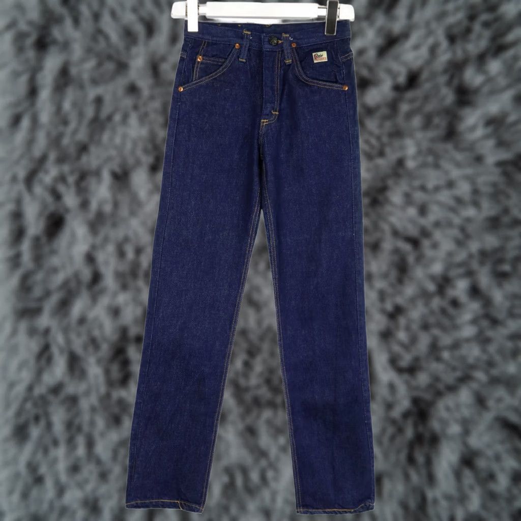 Vintage ROY ROGERS Jeans Women's W26/L32 Raw Dark Blue Denim Zipped Pocket Zip Fly Size 26" / US 2 / IT 38 - 1 Thumbnail