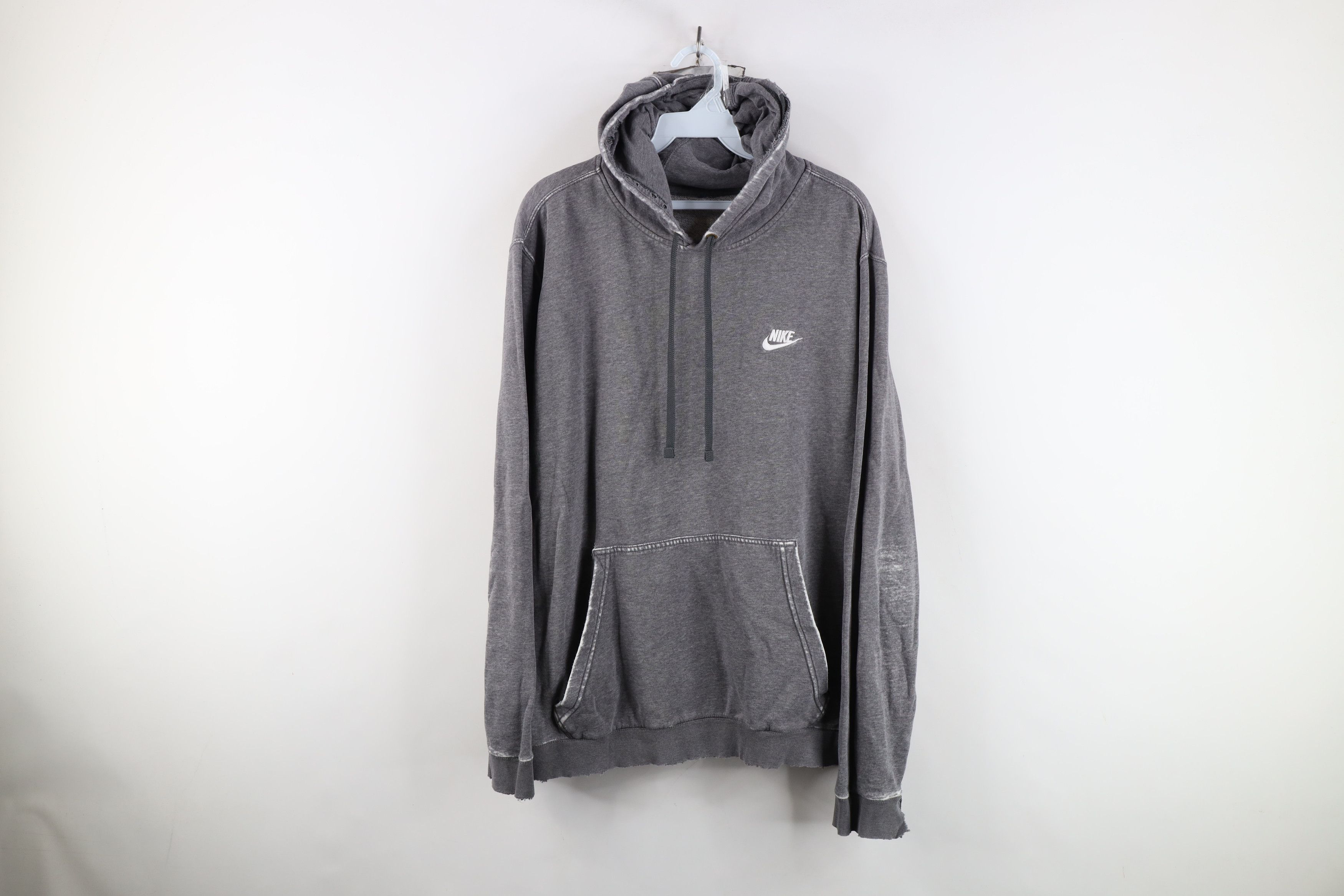 Vintage Nike Travis Scott Mini Swoosh Hoodie Sweatshirt Gray