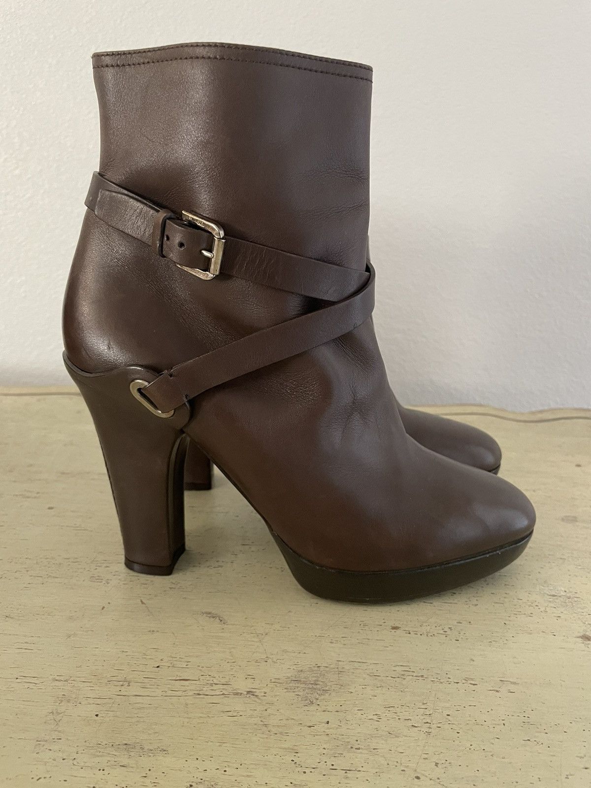 Ralph Lauren Purple Label Platform Bootie Size US 9 / IT 39 - 6 Thumbnail