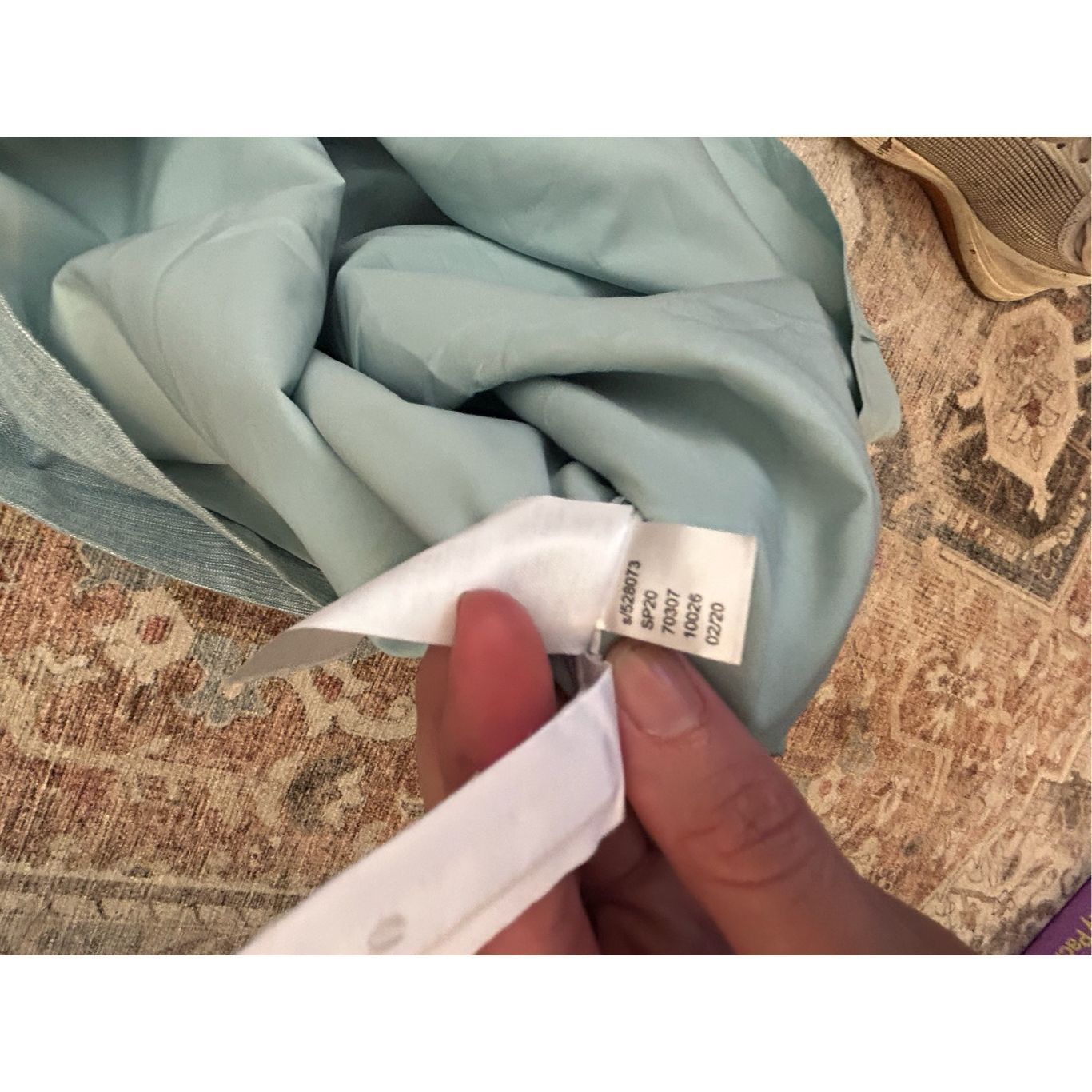 Loft LOFT Linen SEA BLUE W/ SILVER THREADS, Button, Mini Skirt, S Size 30" / US 8 / IT 44 - 7 Thumbnail