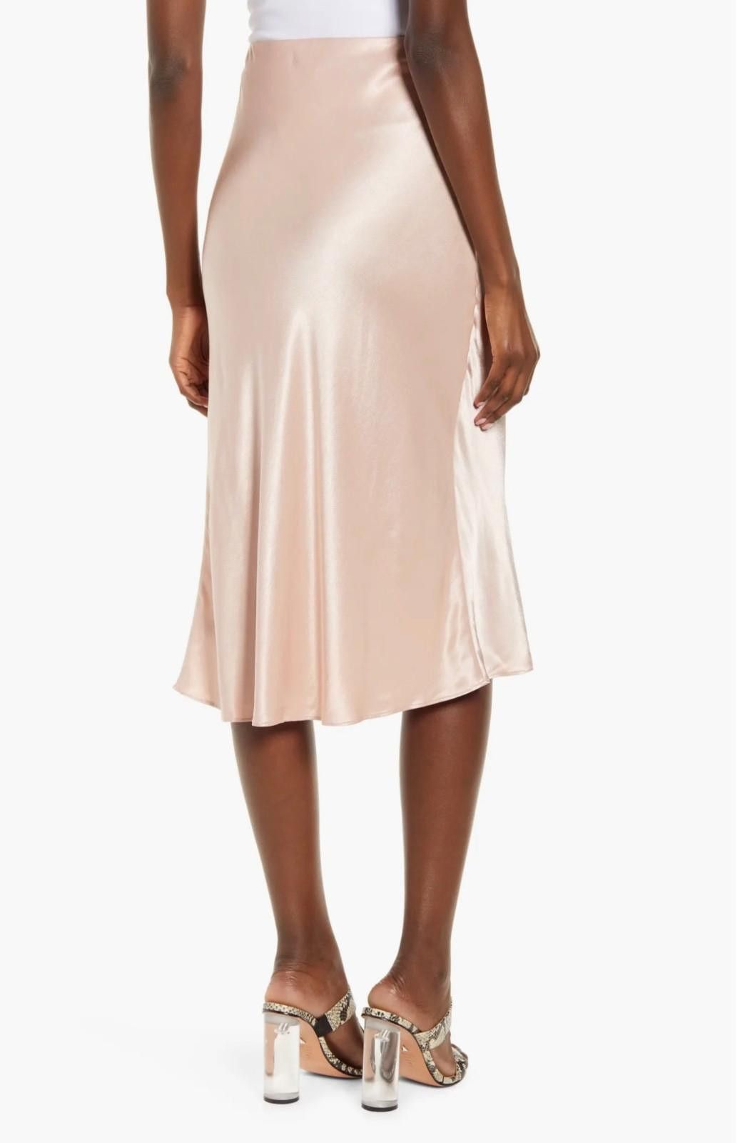 Other SOCIALITE Bias Cut Satin Skirt in Olive (SMALL) Size 28" / US 6 / IT 42 - 6 Thumbnail