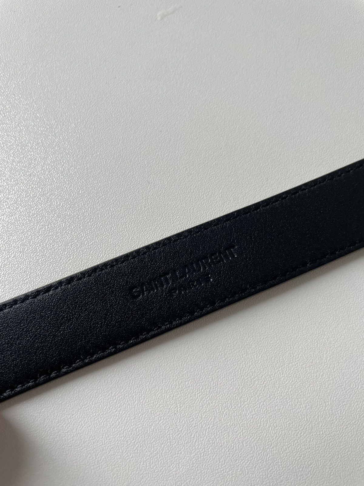 Saint Laurent Paris NEW Saint Laurent Paris Suede Leather Logo Belt Size ONE SIZE - 4 Thumbnail