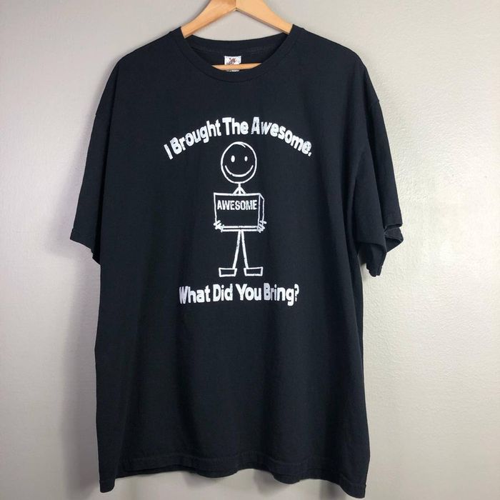 Alstyle vintage AWESOME Stick Figure T Shirt Black White 2XL XXL | Grailed