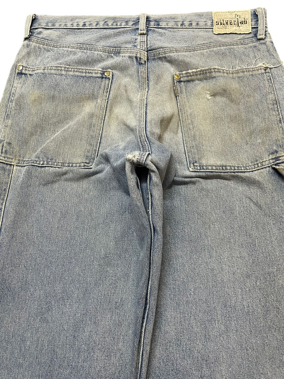 Levi's Vintage Levis Silver Tab Carpenter Style Baggy Jeans Size US 34 / EU 50 - 5 Thumbnail
