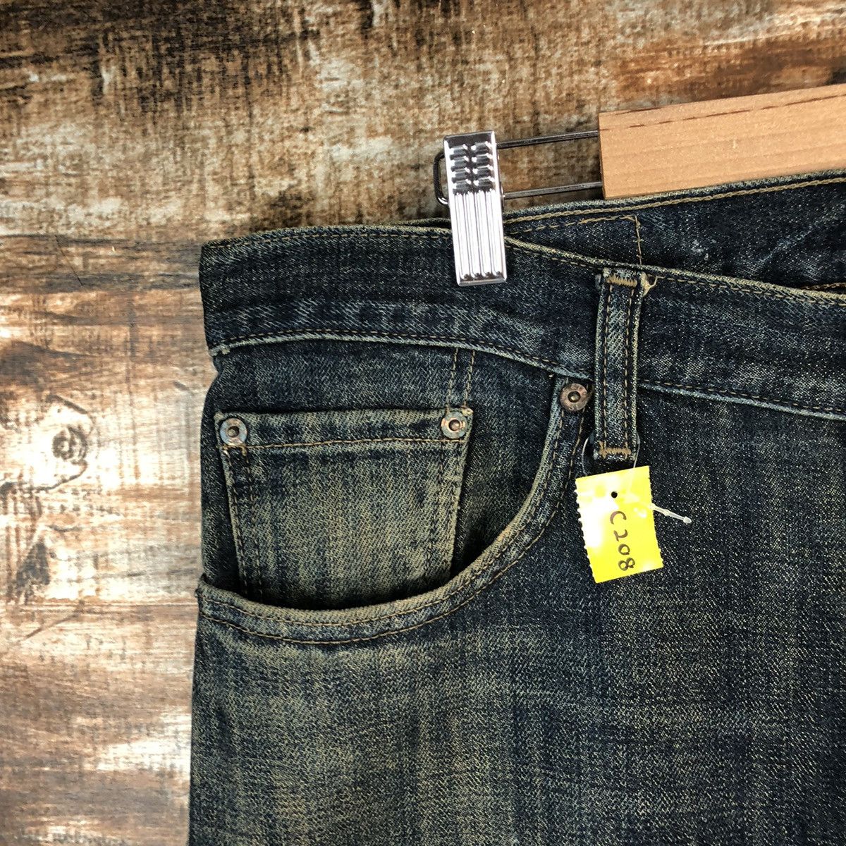 Levi's DLL Levis 533 Blue ripped Denim jeans Pants #C208 Size US 36 / EU 52 - 7 Thumbnail