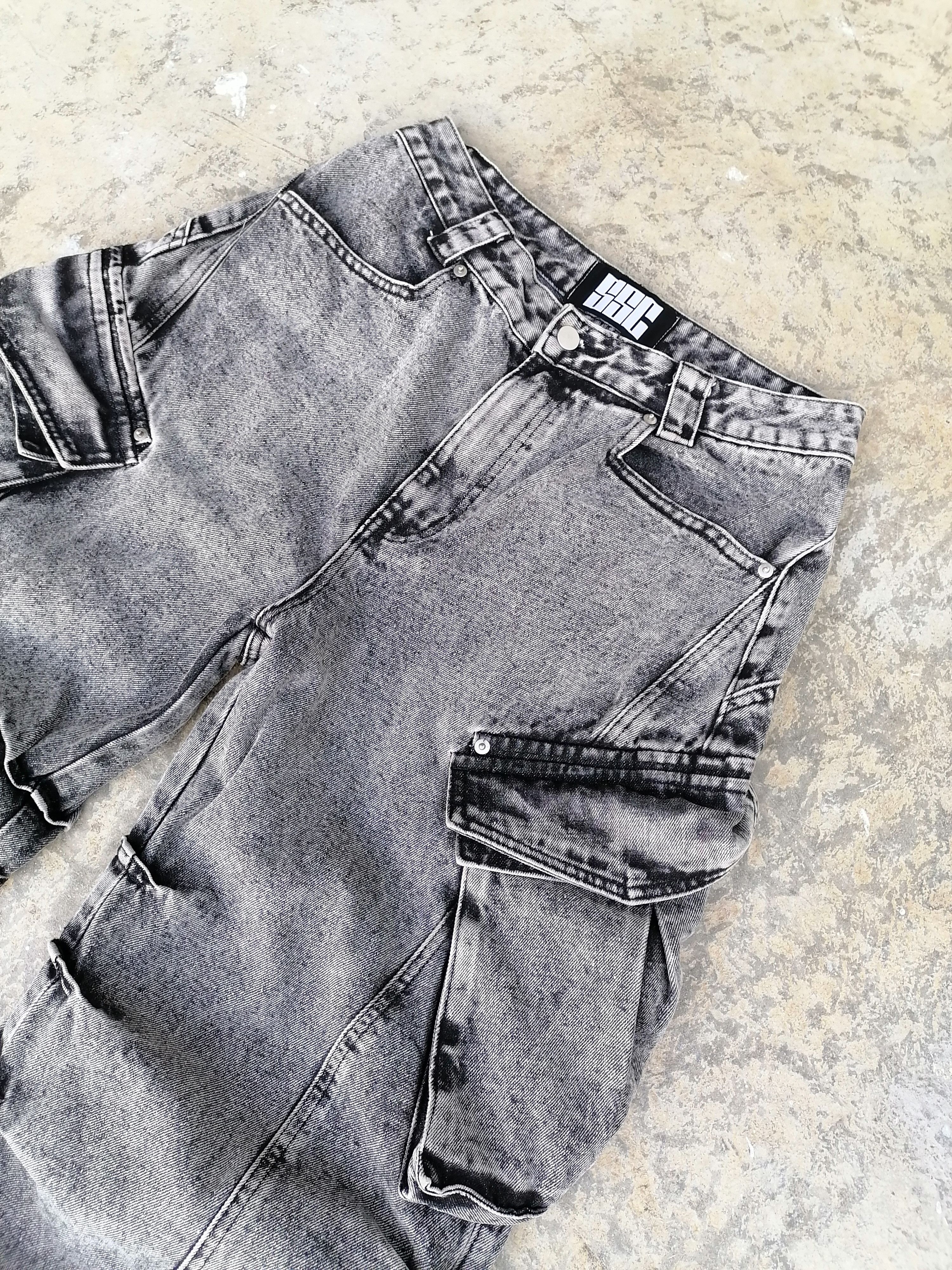 Japanese Brand Baggy Cargo Jeans SSC Whiskymellow Denim Pants Size US 30 / EU 46 - 4 Thumbnail