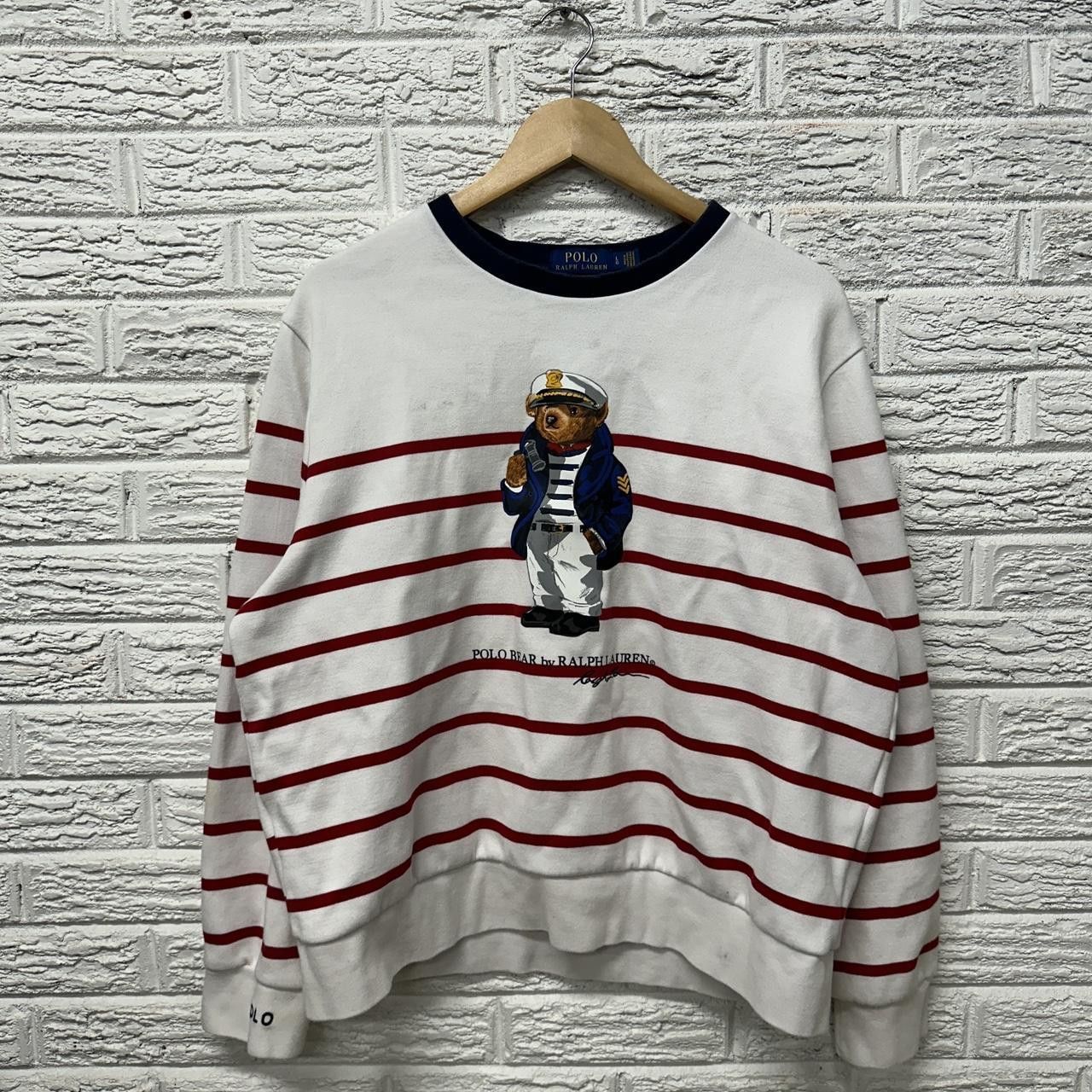 Polo Ralph Lauren Polo Ralph Lauren Striped Polo Bear Sweatshirt Men’s Large Size US L / EU 52-54 / 3 - 2 Thumbnail