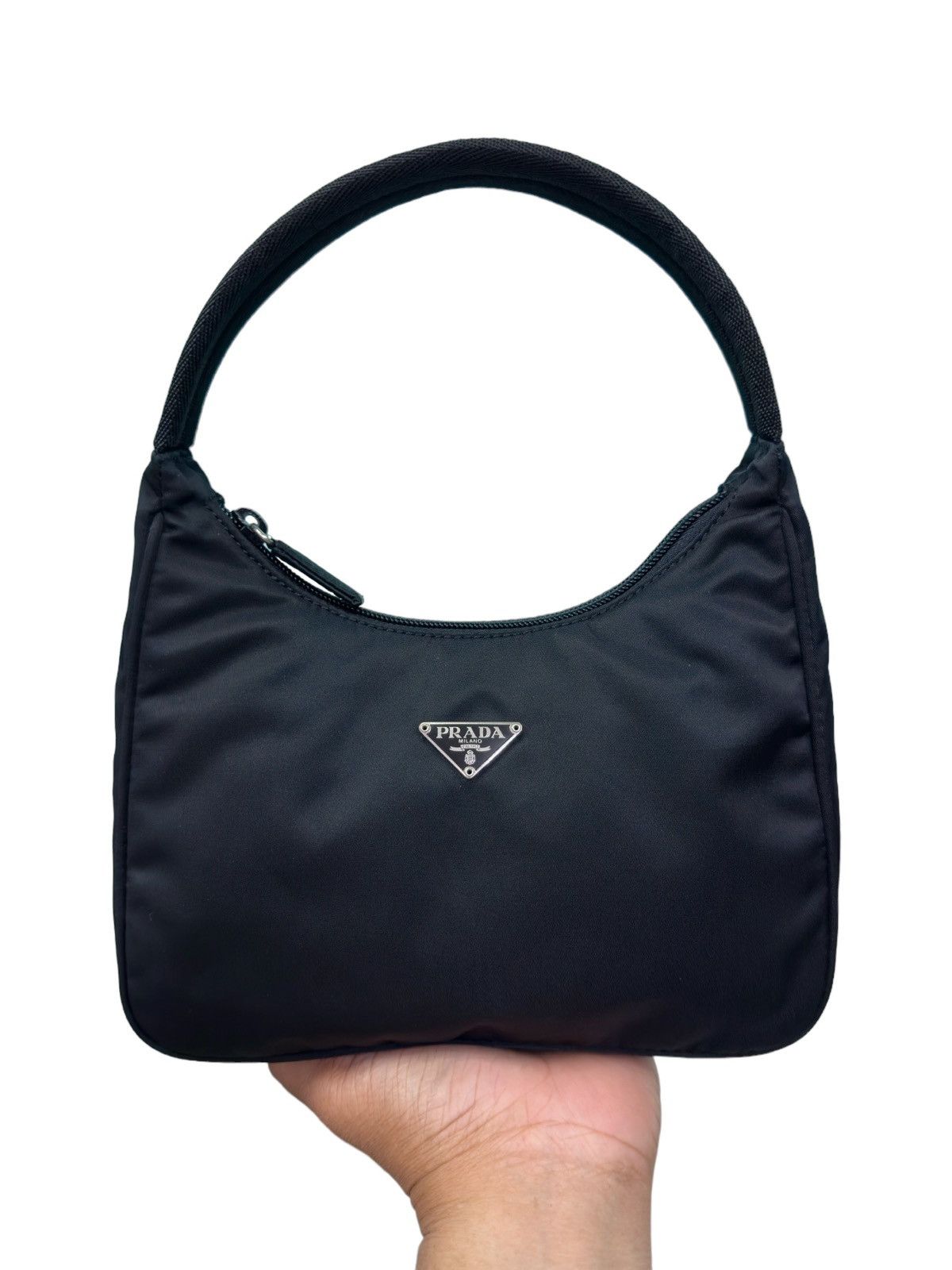 Prada AUTHENTIC PRADA BLACK NYLON HOBO BAG Size ONE SIZE - 14 Thumbnail