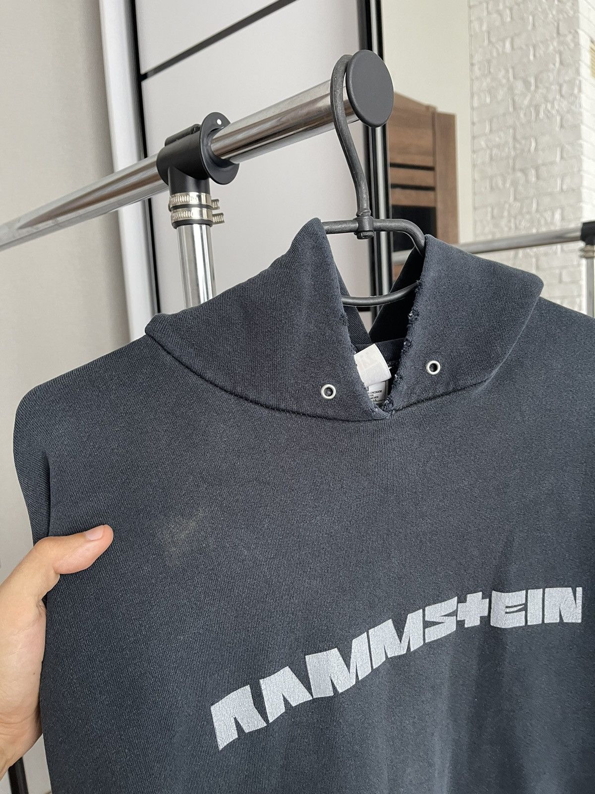 Band Tees Rammstein Vintage Hoodie Pullover 90s Big Logo Size US XL / EU 56 / 4 - 12 Thumbnail