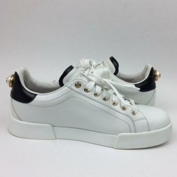 Dolce & Gabbana DOLCE & GABBANA Portofino Embellished Sneakers Size Size US 8 / IT 38 - 4 Thumbnail