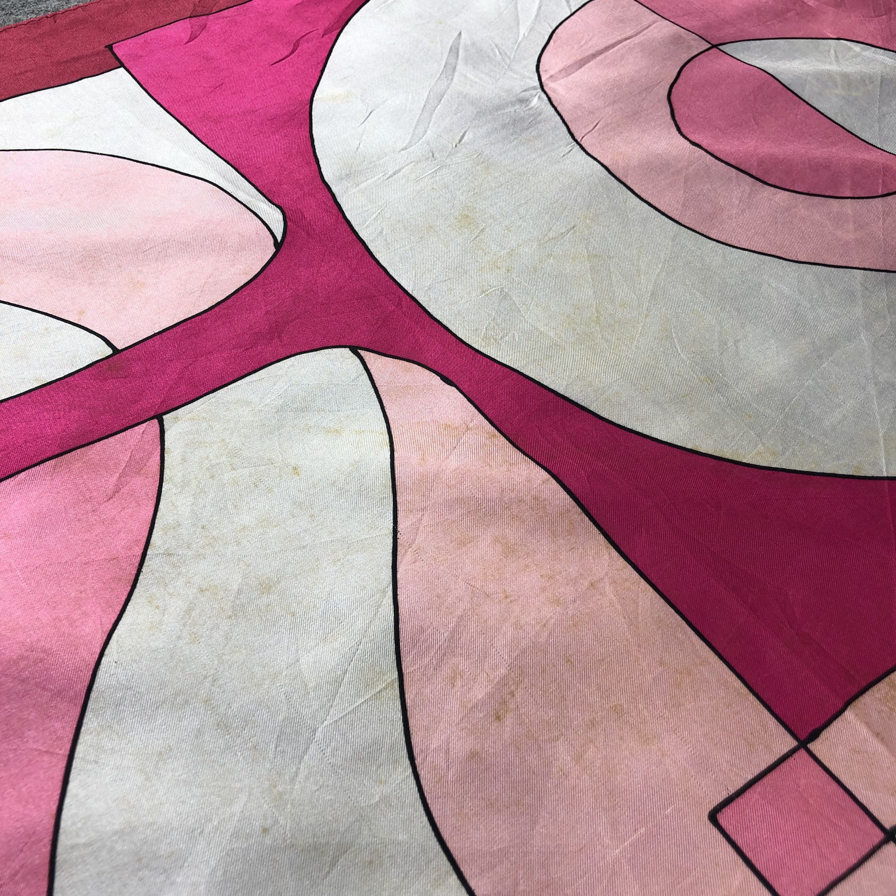 Vintage Jan Chol Abstract Silk Scarf M915 Size ONE SIZE - 6 Thumbnail