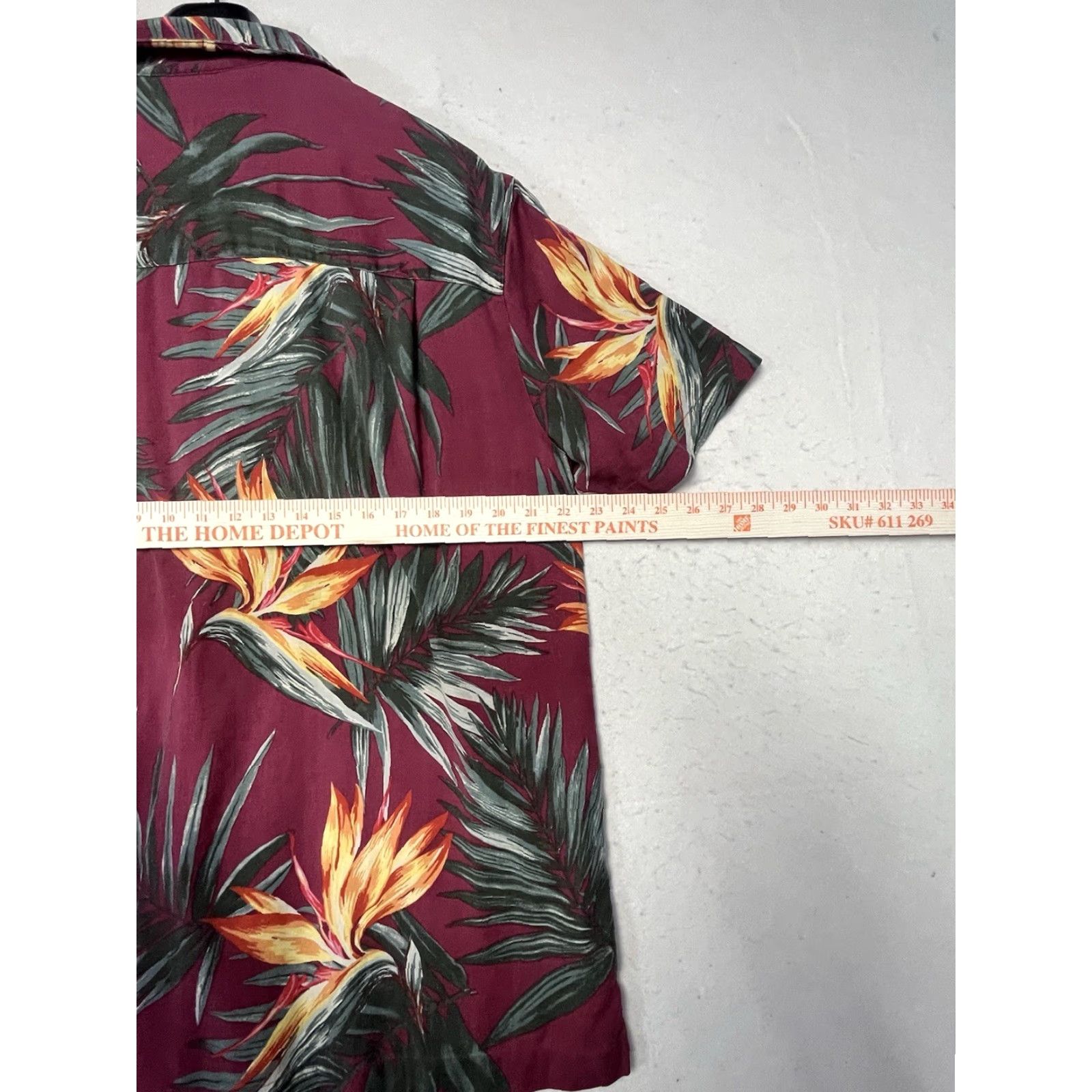 Vintage Island Shores Silk Button-Up Hawaiian Shirt Red Palm Trees Men's Large Beach Tropical Aloha Short Sleeve Front Pocket Button-Up Size US L / EU 52-54 / 3 - 3 Thumbnail