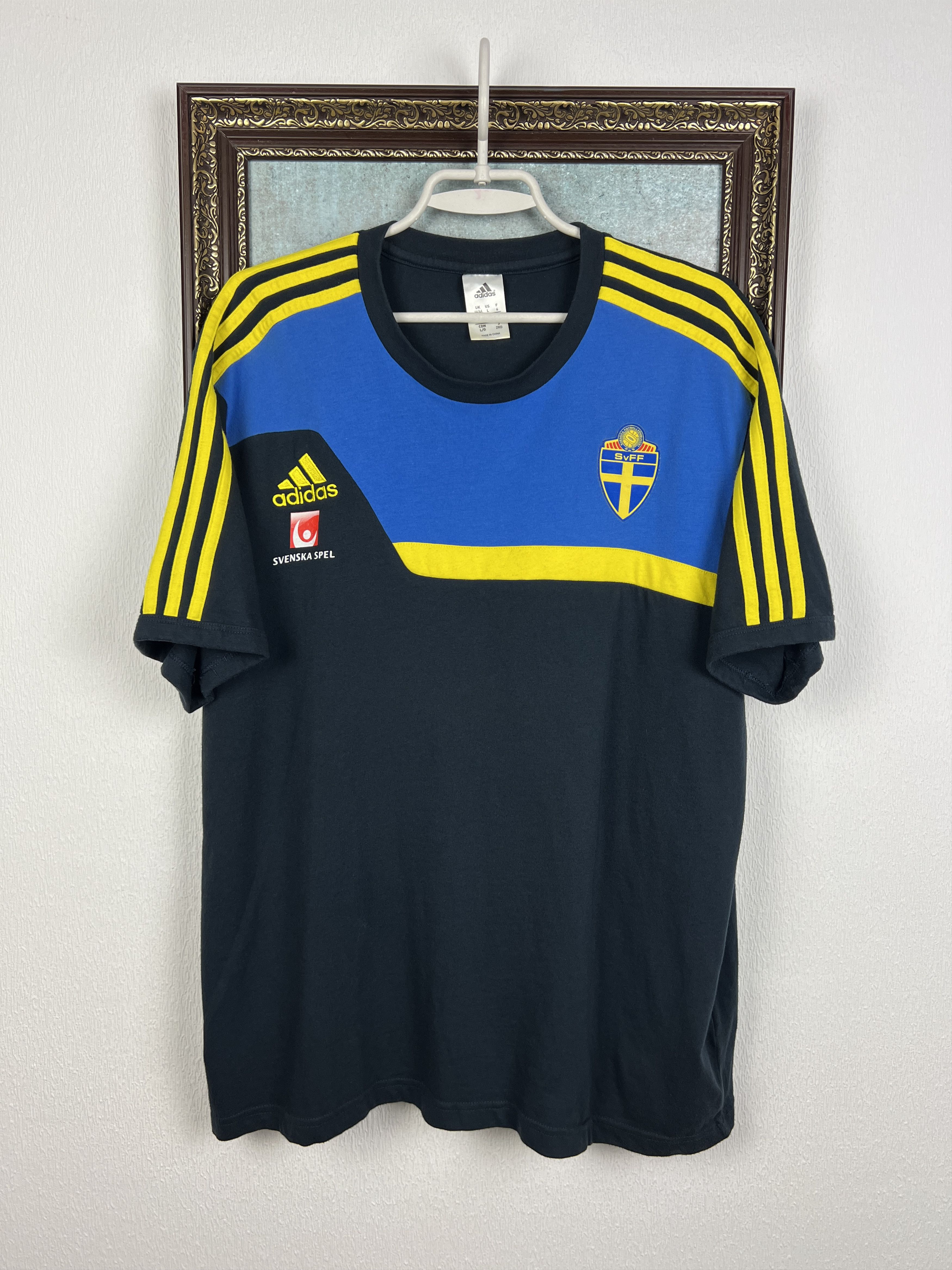 Adidas Sweden Football Train Shirt Soccer Jersey National Trikot Size US L / EU 52-54 / 3 - 1 Thumbnail