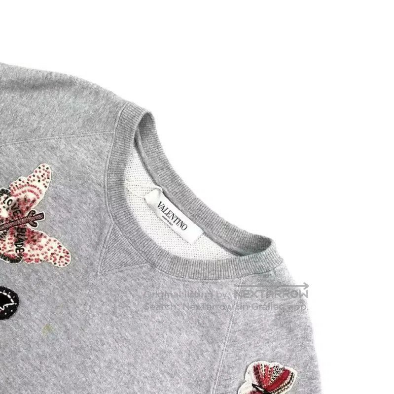 Valentino Valentino Gray Cotton Long Sleeve Sweatshirt . Size US M / EU 48-50 / 2 - 3 Thumbnail