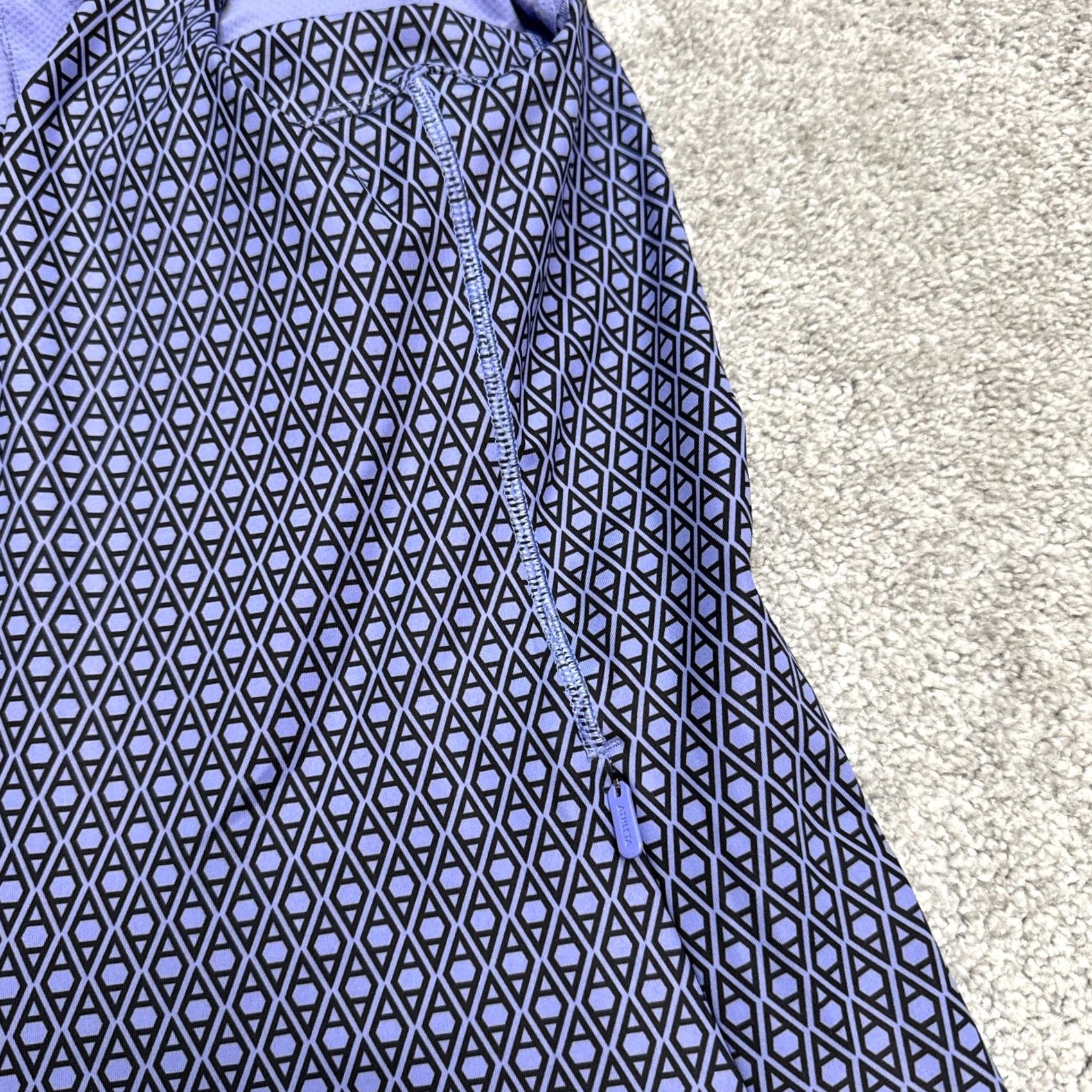 Athleta Athleta Ultimate Ease Racerback Midi Shift Dress Womens Small Purple Geometric Size S / US 4 / IT 40 - 7 Thumbnail