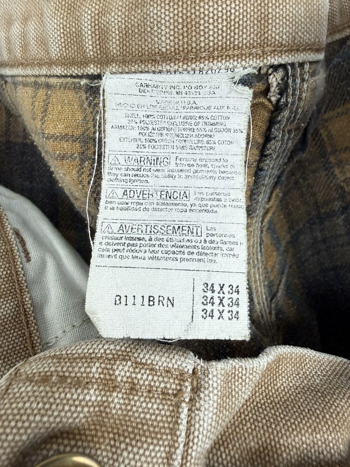 Carhartt Carhartt Carpenter Pants Flannel Lined Size US 34 / EU 50 - 7 Thumbnail