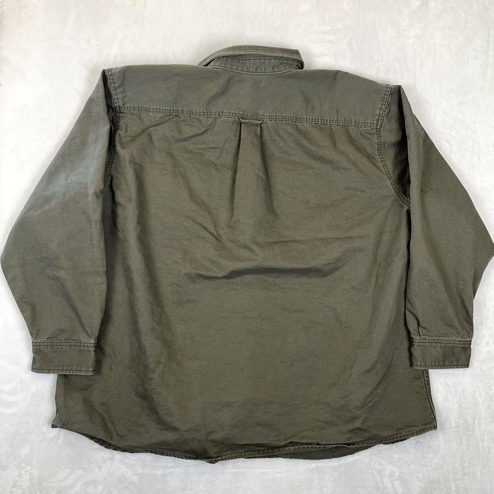 Vintage Ridgecut Mens Long Sleeve Button Front Work Shirt 3XL Green Solid Size US XXL / EU 58 / 5 - 6 Thumbnail