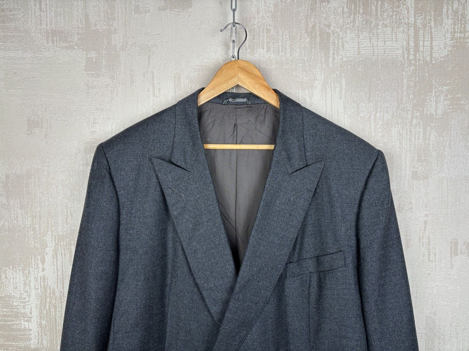 Ermenegildo Zegna VTG Ermenegildo Zegna Wool Cashmere Double Breasted Blazer Size 48R - 5 Thumbnail