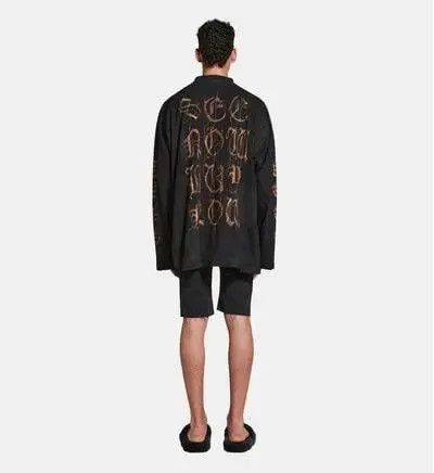 Balenciaga o1srvl11e0225 Heavy Metal Long Sleeve T-Shirt Oversized Size US XL / EU 56 / 4 - 2 Thumbnail