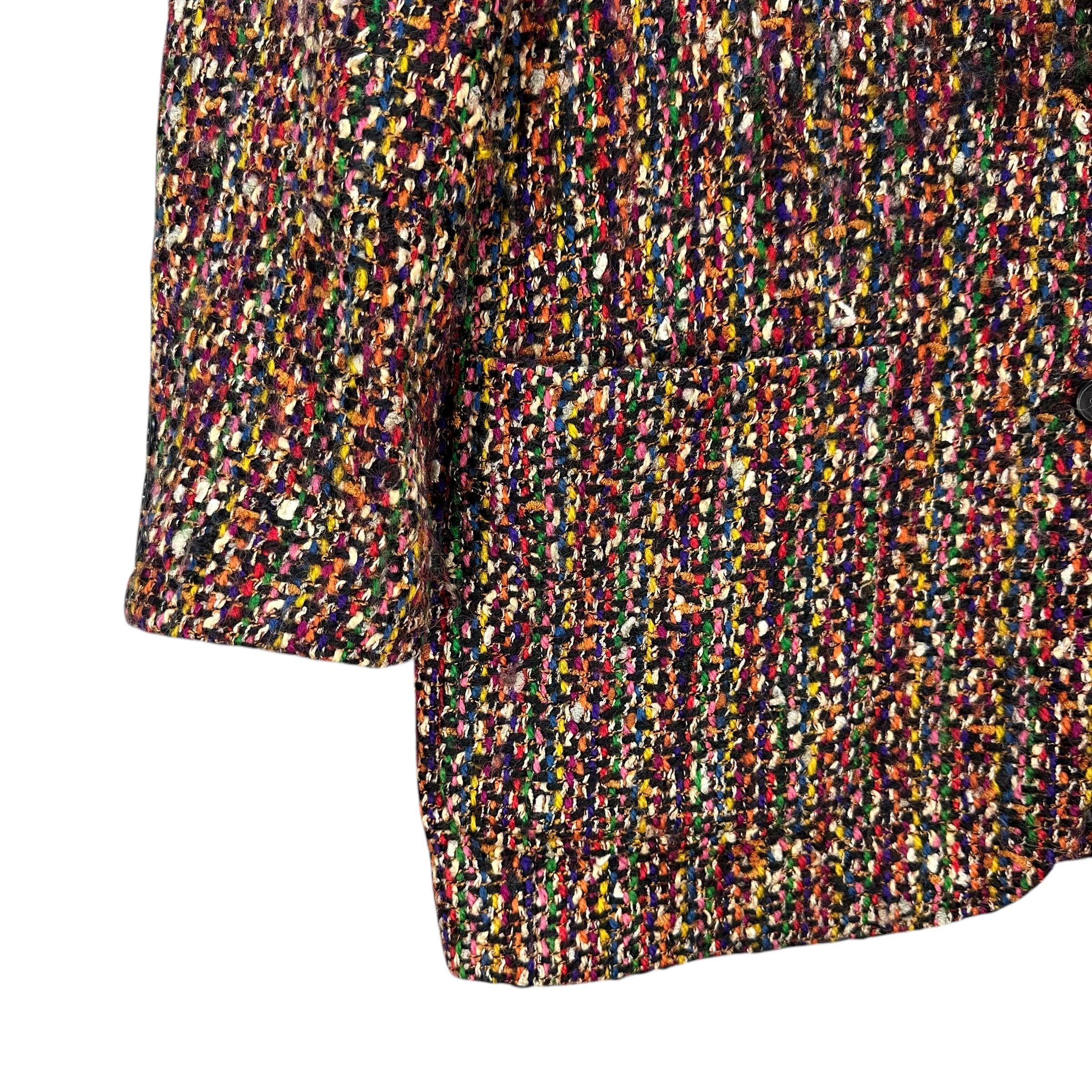Kenzo Vintage 90s KENZO Paris Rainbow Tweed Blazer Jacket A80-1941 Size M / US 6-8 / IT 42-44 - 4 Thumbnail