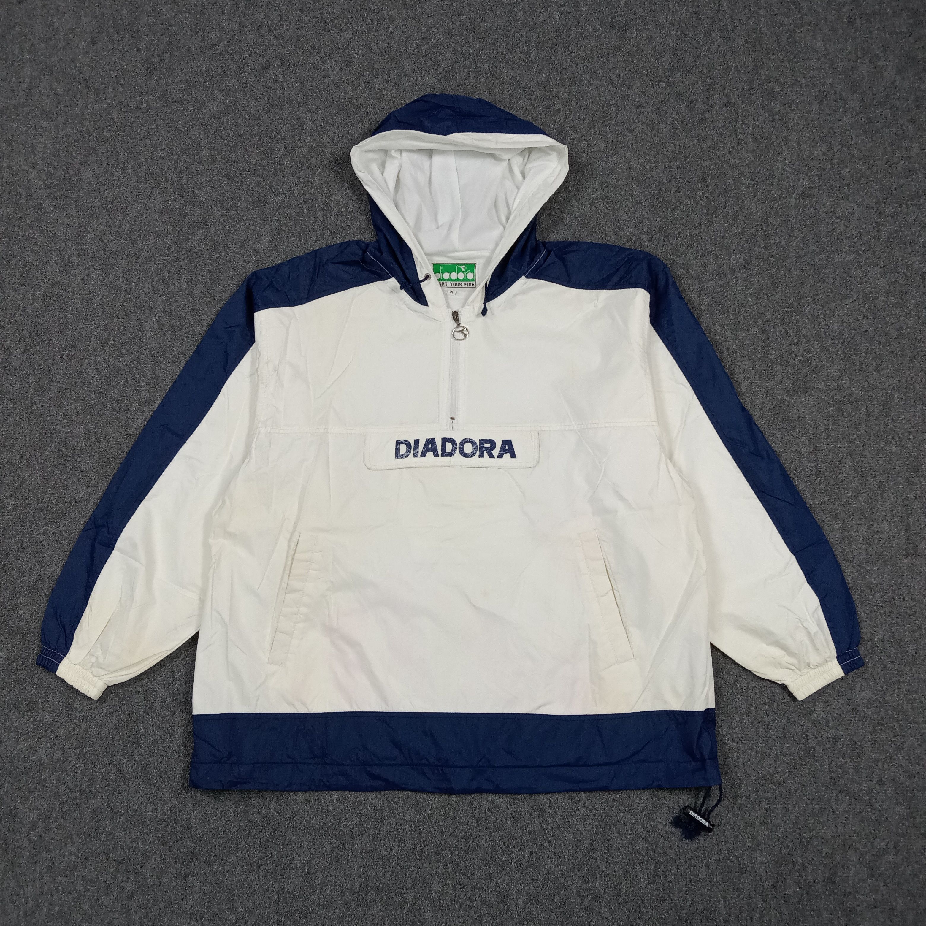 Diadora 90's Diadora Retro Windbreaker Anorak Jacket C287N27 Size US L / EU 52-54 / 3 - 1 Thumbnail
