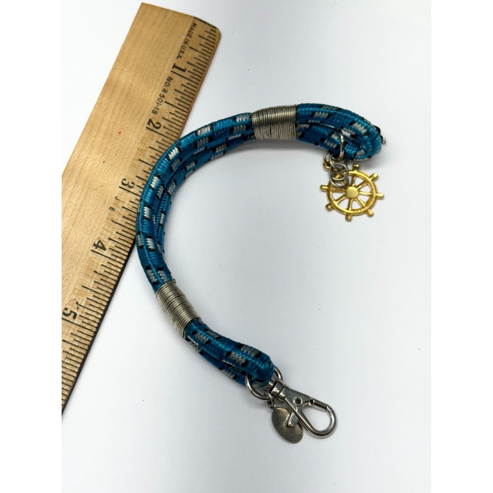 Vintage Vintage nautical bungee cord charm bracelet blue Size ONE SIZE - 5 Thumbnail