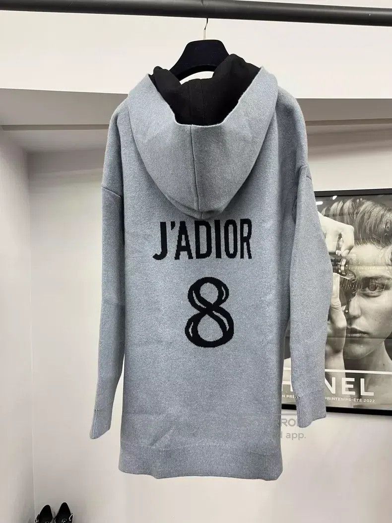 Dior Dior Hooded 8-character cashmere sweater Size XS / US 0-2 / IT 36-38 - 2 Thumbnail