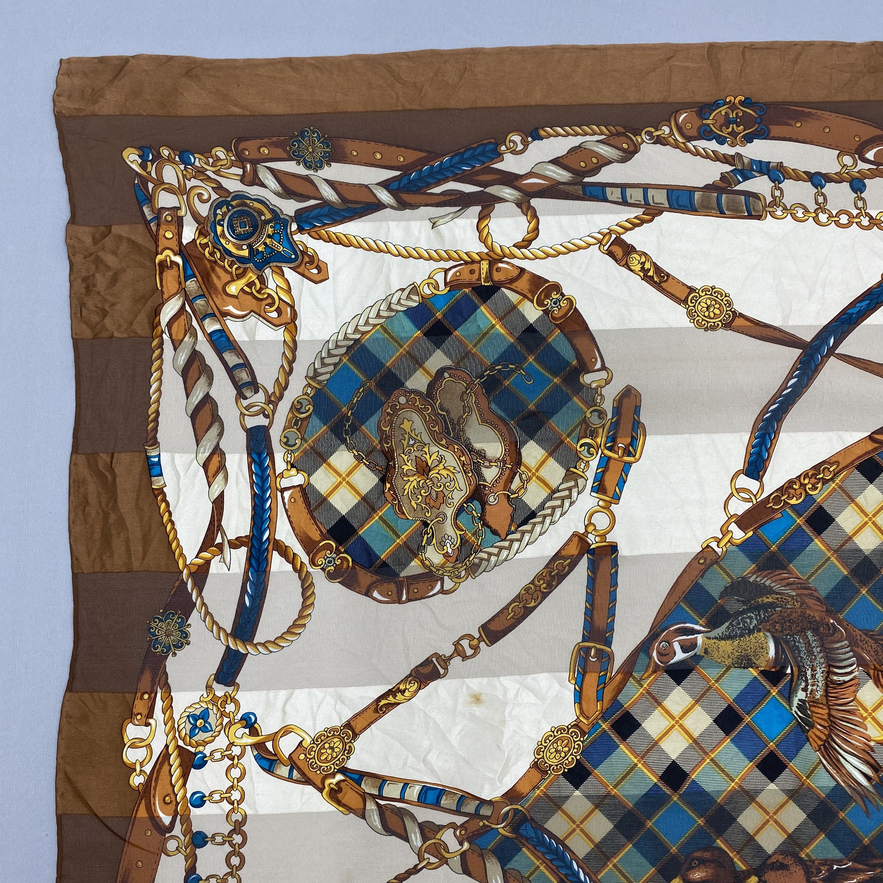 Japanese Brand Vintage Pierre Balmain SILK Scarf Twill Stole Wraps Scarves Size ONE SIZE - 8 Thumbnail