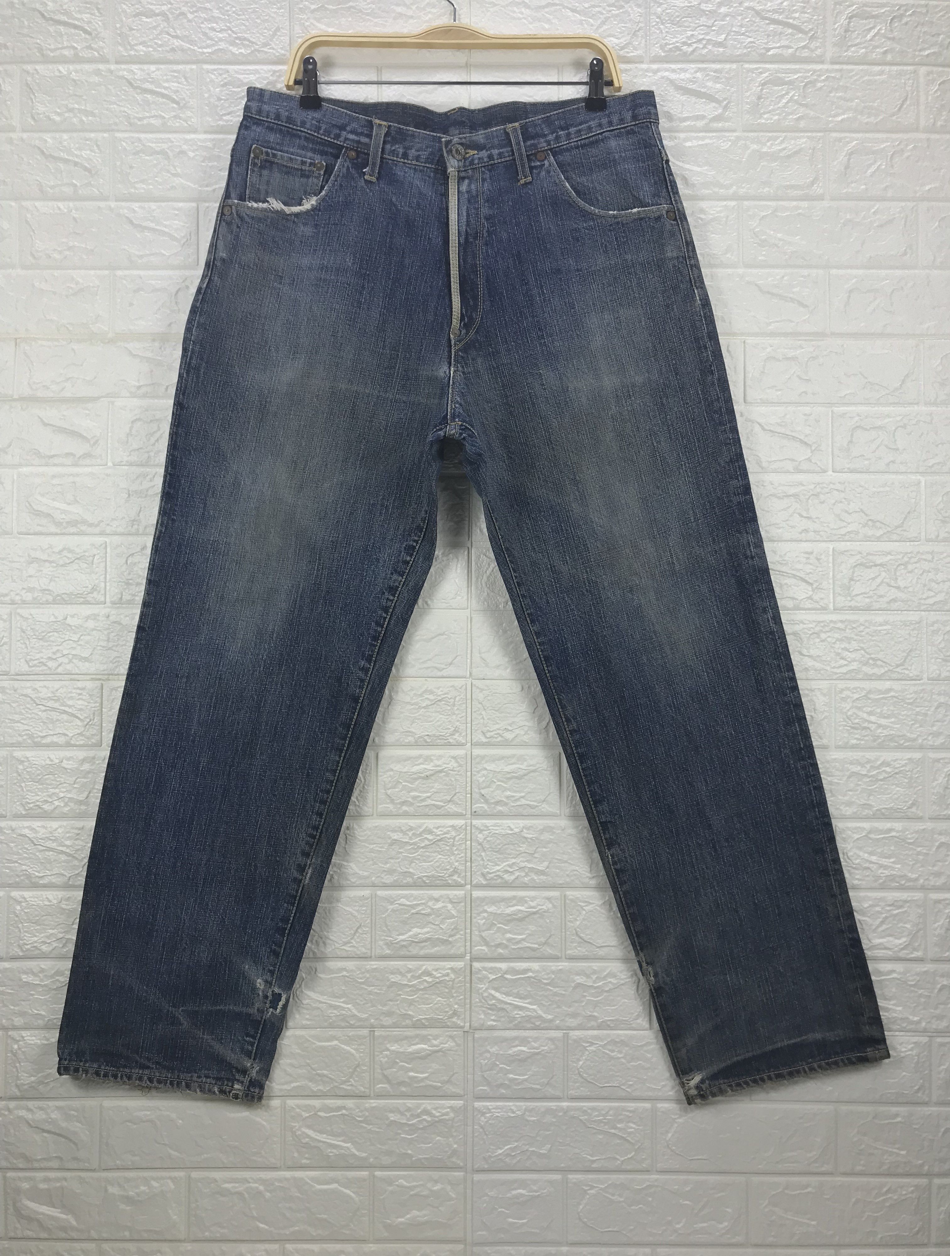 image of Masterpiece x Vintage Master Piece X Hectic Denim Baggy Jeans in Blue, Men's (Size 35)