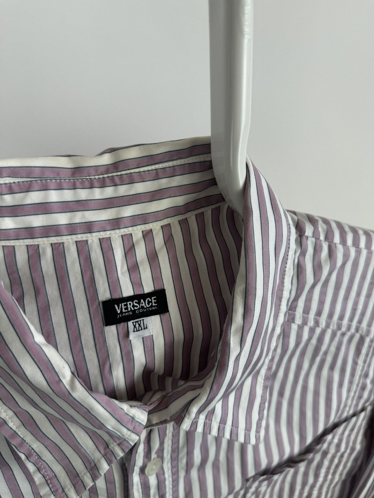 Versace Jeans Couture × Vintage Vintage Versace Jeans Couture Striped Long Sleeve Shirt Size US XXL / EU 58 / 5 - 3 Thumbnail