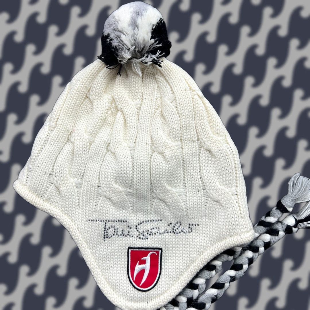 Vintage Toni Sailer Womens Beanie One Size Trapper Ear Flap Pom Pom Wool Blend Lined Size ONE SIZE - 1 Thumbnail