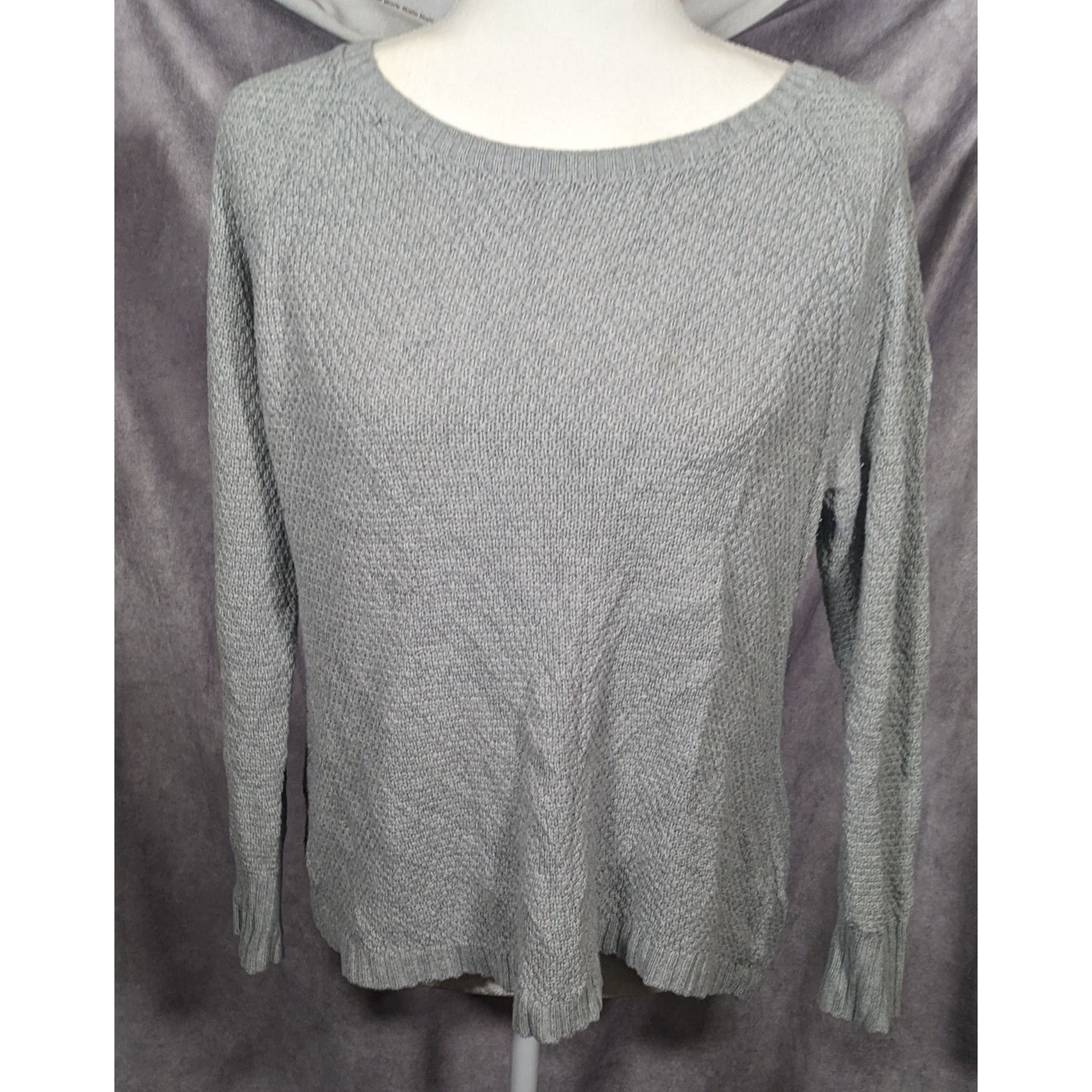 Gap Gap Grey Preppy Cotton Pleat Back Sweater Size M / US 6-8 / IT 42-44 - 4 Thumbnail