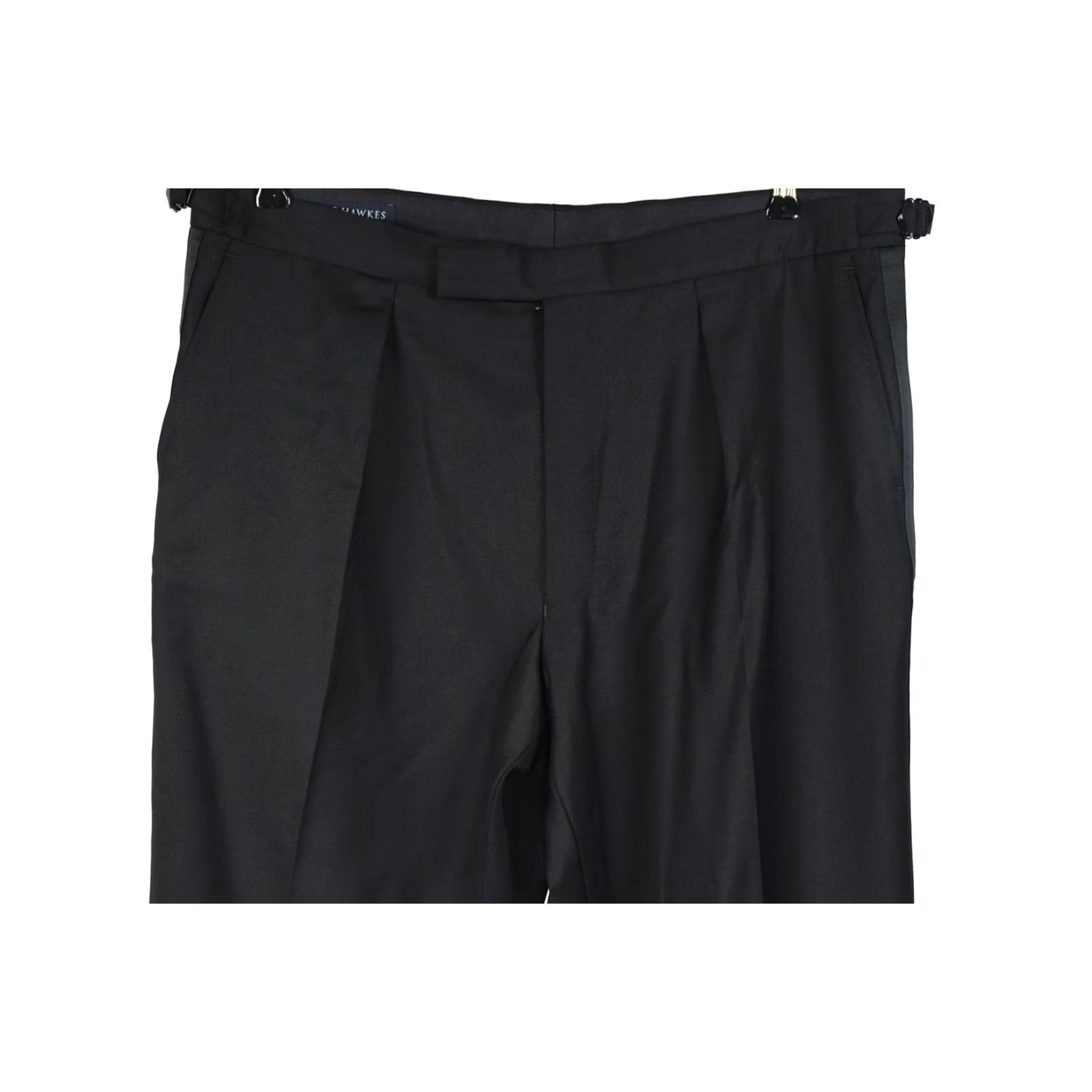 Gieves & Hawkes Gieves & Hawkes Wool Trousers with Stripes Men's 44R Black Wool Formal Pants Men 44R Vintage No (adjusted) Size US 44 / EU 60 - 2 Thumbnail