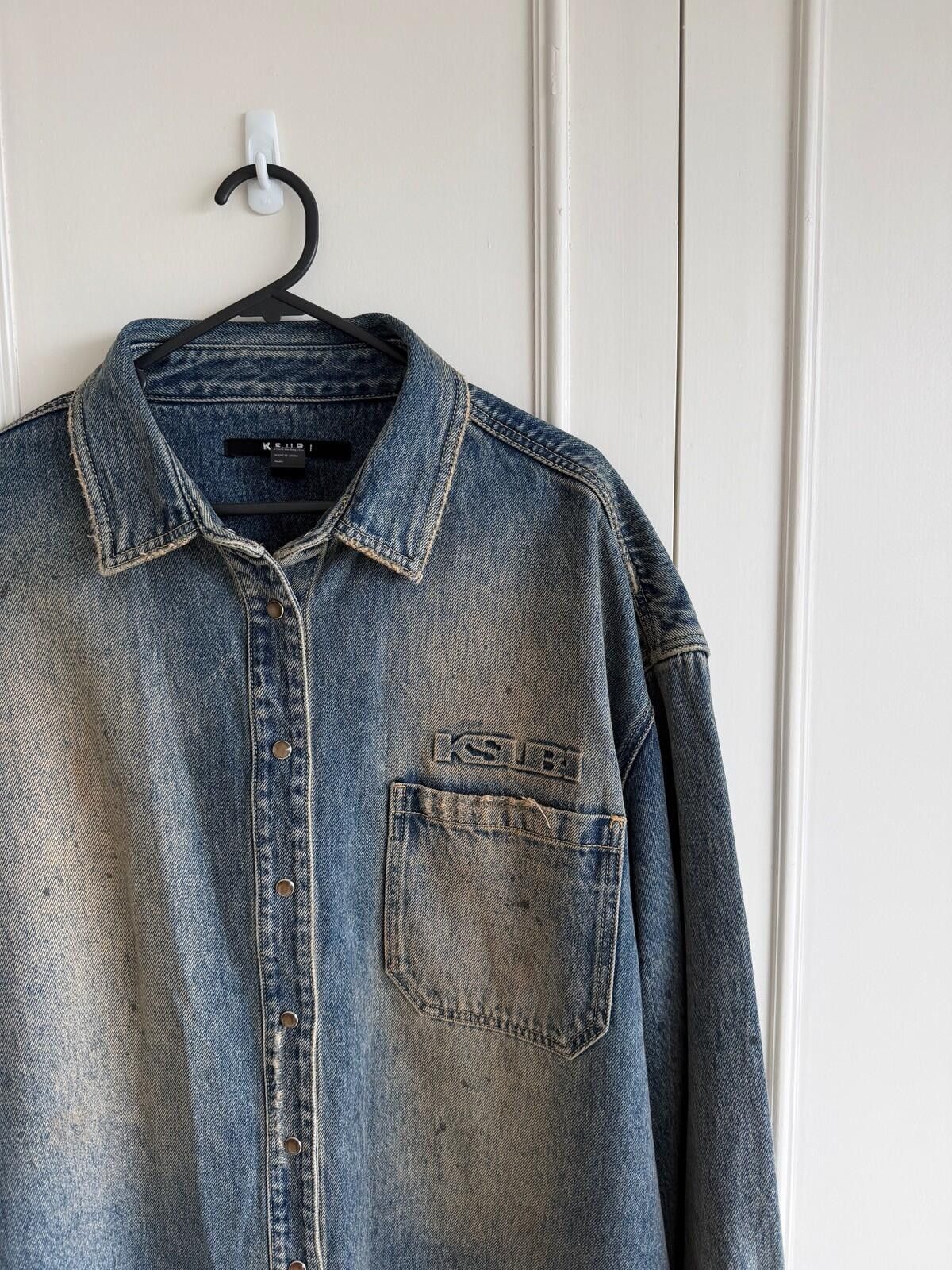 Ksubi new Ksubi womens Oversized Denim Shirt blue small 8 top Size S / US 4 / IT 40 - 3 Thumbnail