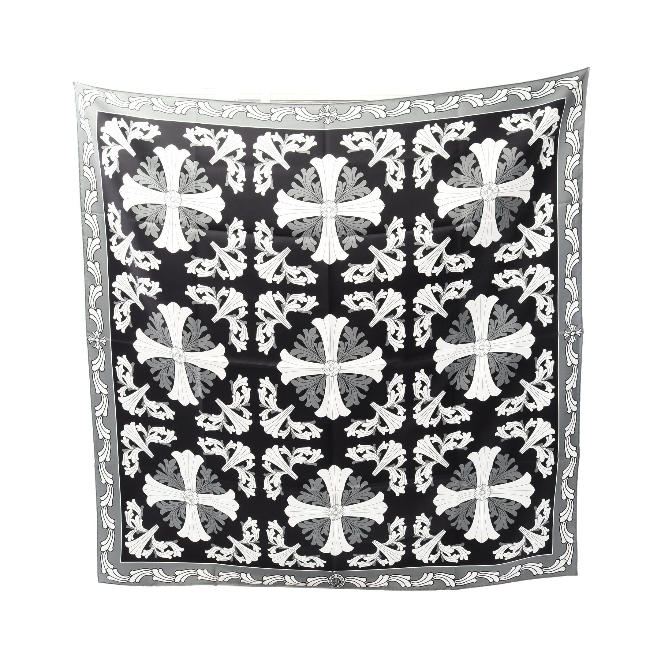 Chrome Hearts *RARE* Chrome Hearts Foti Skull Silk Scarf