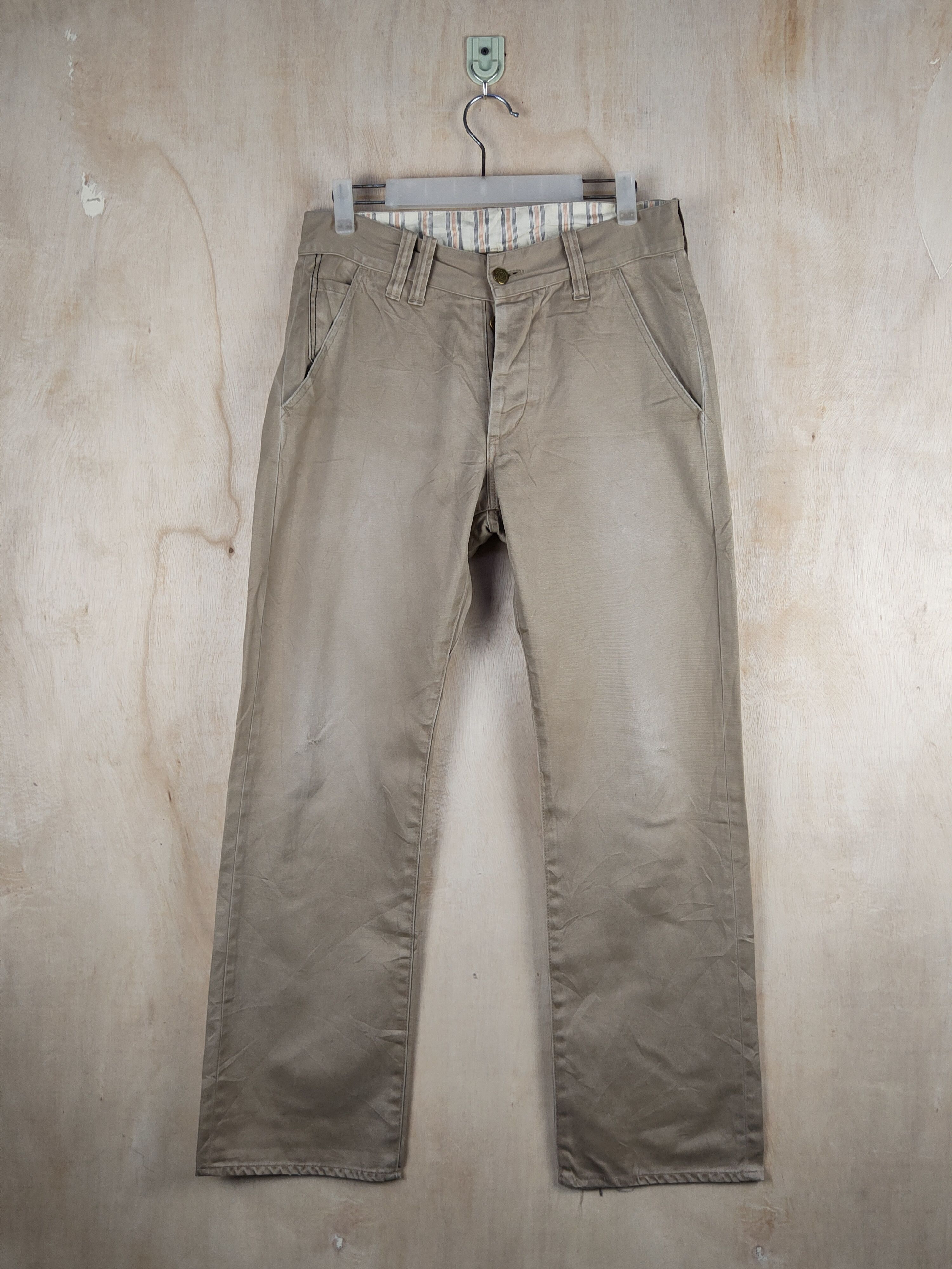 image of Anachronorm Beige Vintage Cargo Casual Pants S2412, Men's (Size 32)