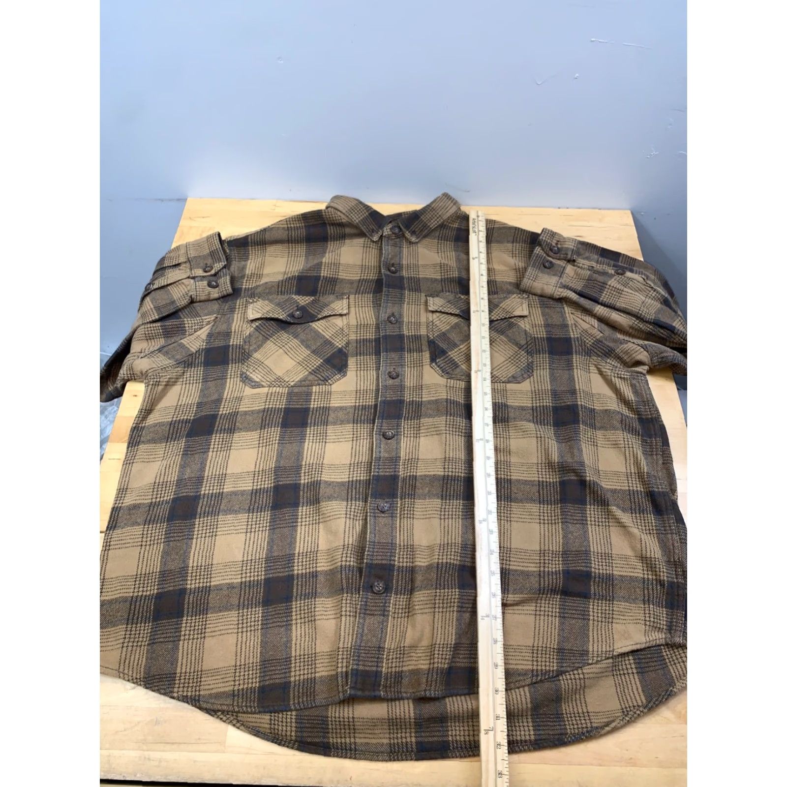 Vintage Duluth Button-Up Shirt 2XL Brown Plaid Flannel Work Casual Size US XXL / EU 58 / 5 - 3 Thumbnail