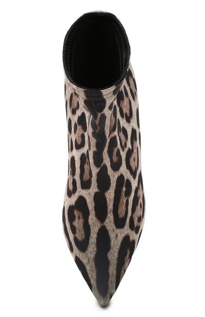 Dolce & Gabbana o1y0825 Leopard-Print Ankle Boots in Beige/Black Size US 6 / IT 36 - 4 Thumbnail